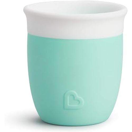 Munchkin® C’est Silicone! Open Training Cup for Babies and Toddlers 4 Months+, 2 Ounce, Mint