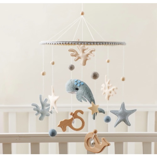 Crib Mobile for Baby Boys Ocean Whale