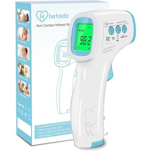Digital Thermometer for Adults and Kids, No Touch Forehead Thermometer for Baby, 2 in 1 Body Surface Mode Infrared Thermometer with Fever Alarm and Instant Accuracy Readings