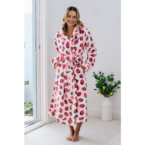 Adult Lounge Robe | Cutie Frutti, Strawberry