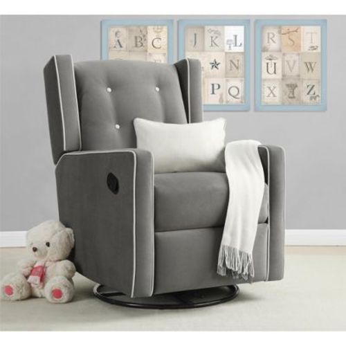Baby Relax Mikayla 4-in-1 Nursery Swivel Glider Rocker Recliner