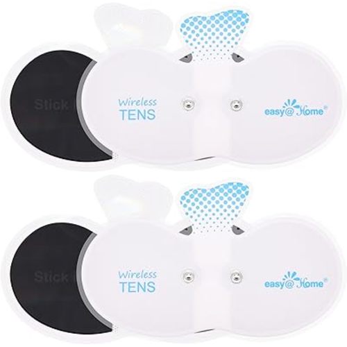 EASY@HOME Adhesive Electrode Pads: 4-Pack, 6.5" x 3", Reusable - Upgraded Conductive Area ETP015B