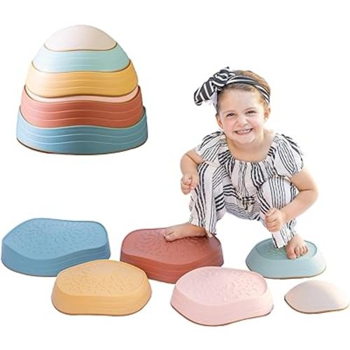 Amazon.com: Balance Stepping Stones for Kids(6pcs)|Kids Stepping Stones|Toddler Stepping Stones|Stepping Stones for Toddlers 1-3|Balance Stepping Stones Kids| Sensory Stepping Stones|Kids Stepping Stones Balance : Toys & Games