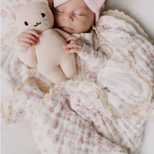 Gauze Lace Blanket | Paisley Peony – Little and Fern