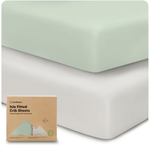 Isla Fitted Crib Sheets (Sage)