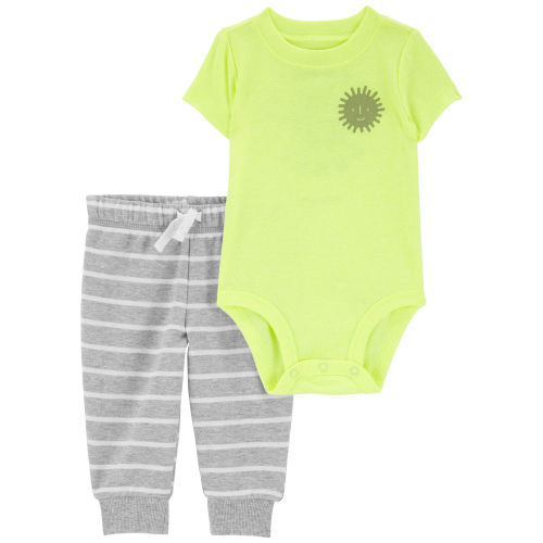 Baby 2-Piece Neon Sun Bodysuit Pant Set