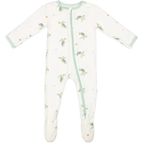 Soft Baby Bamboo Viscose Footie Pajamas, Zipper Closure, 0-24 Months