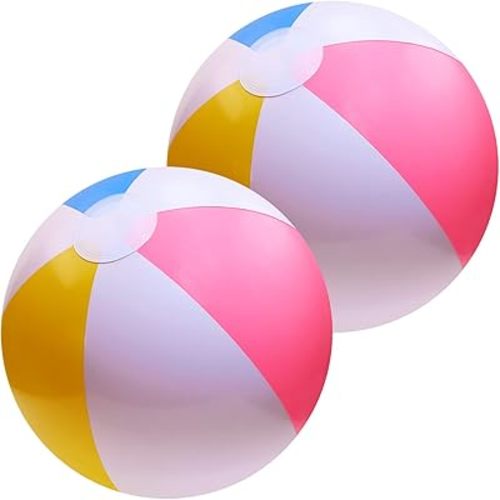 PENTA ANGEL Beach Balls 2PCS 12 Inch Inflatable/Blow Up World Globe Swimming Pool Party Favors Game Water Toy Beachball for Women Men Adults Summer Outdoor Playing