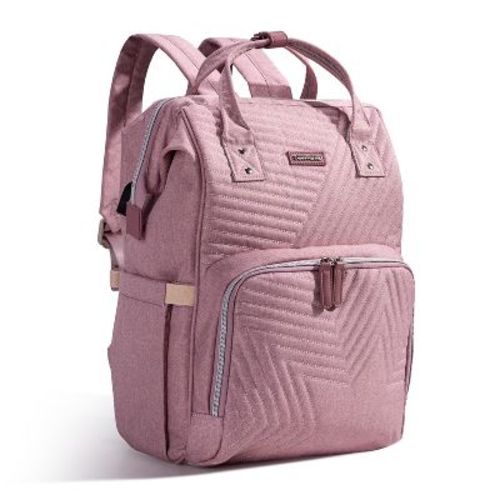Quilted Diaper Bag-Pink