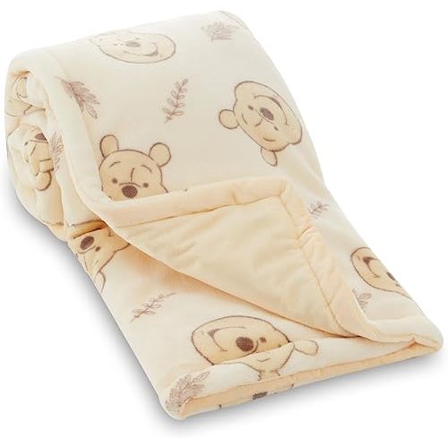 Disney Mickey Mouse, Minnie Mouse, Winnie The Pooh, Lilo and Stitch 2-Ply Infant Blanket - Soft Fleece with Polyfill - Cozy and Warm Baby Blanket for Baby Boys and Girls, 30x40 Inches