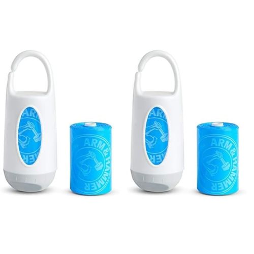 Munchkin® Arm and Hammer Diaper Bag Dispenser and 24 Diaper Disposal Bags (Pack of 2) - 1 Count (Pack of 2) - Dispenser + 24 Bags