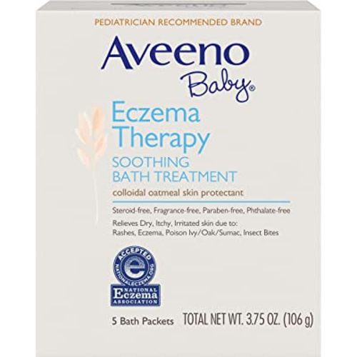 AVEENO Baby Fragrance Free Soothing Bath Treatment Packets 5 ea (Pack of 3)