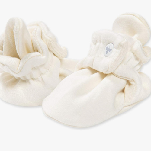 Burt's Bees Baby Baby-Girl's Organic Cotton Infant Slipper Shoes Sock