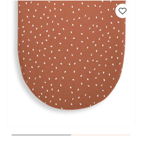 The Little Green Sheep | Organic Moses Basket Fitted Sheet - Terracotta Rice ‐ The Little Green Sheep