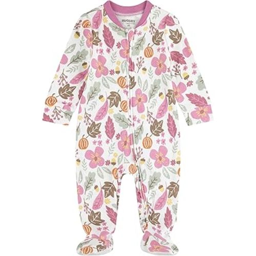 HUGGIES baby-girls Printed Footed Coverall