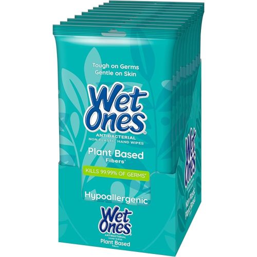 Wet Ones Plant Based Antibacterial Hand Wipes - Travel Wipes, 20 ct. (10 pack)