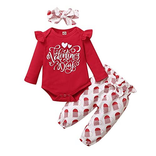 Infant Baby Girl Clothes Newborn Girl Outfit Long Sleeve Romper Pants Set Cute Baby Clothes for Girls Fall/Winter