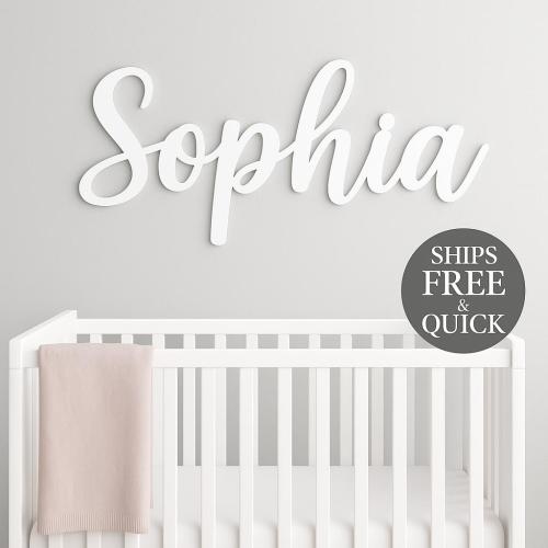 Custom Name Sign, Personalized Wooden Name Sign for Nursery, Wall Decor, Wood Letters, Baby Nursery Name Sign, Wooden Sign for Baby