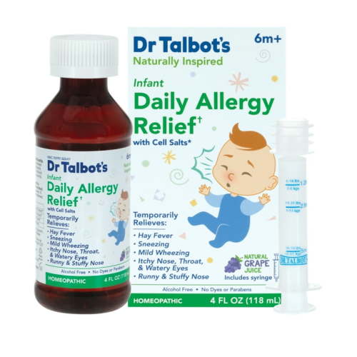 Dr. Talbot's Homeopathic Infant Daily Allergy Relief with Cell Salts, Grape, 4 fl oz
