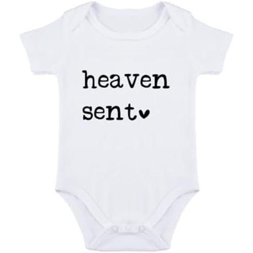 Heaven Sent Baby Bodysuit Religious Pregnancy Announcement Baby Romper Unisex Bodysuit