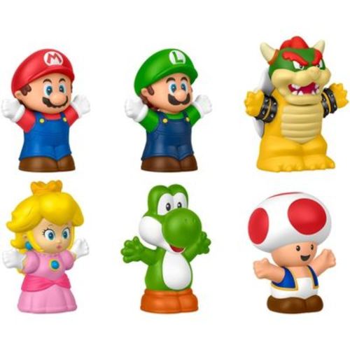 Fisher-Price Little People My Mario Figure 6-Pack Toy Set for Toddlers & Kids