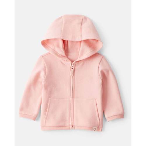 Baby Girl DayDream Fleece Long-Sleeve Zip-Up Jacket - Pink | Carter's