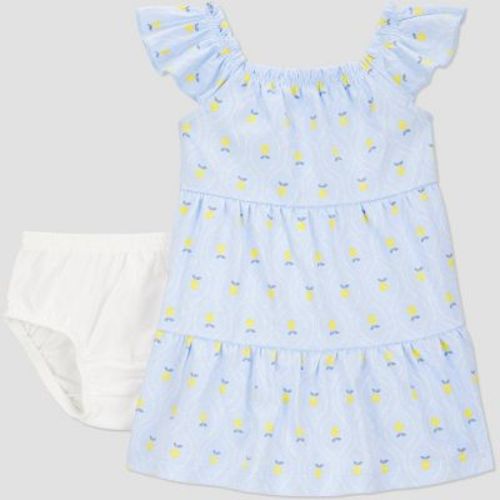 Carter's Just One You® Baby Girls' Lemon Dress - Blue Newborn