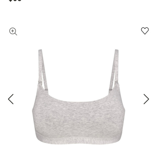 COTTON JERSEY MATERNITY NURSING SCOOP BRALETTE | LIGHT HEATHER GREY