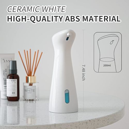Automatic Soap Dispenser/ (2023 New)-Touchless Automatic Hand Sanitizer Dispenser, Equipped Upgraded Waterproof Base, Infrared Motion Sensor, for Kitchen, Bathroom, White