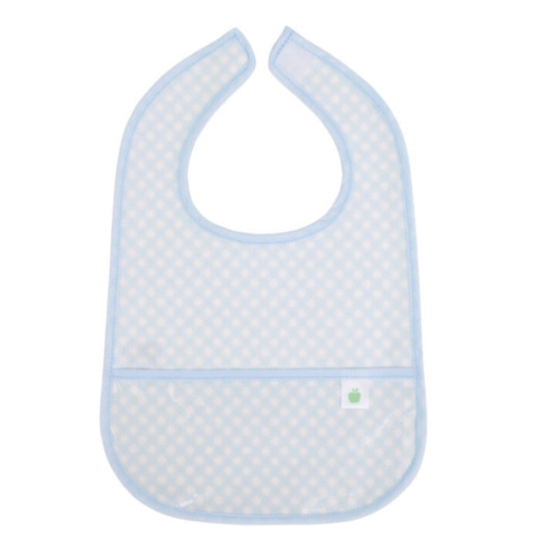 The Wipe It Bib, Blue Gingham - Apple of My Isla Bibs | Maisonette