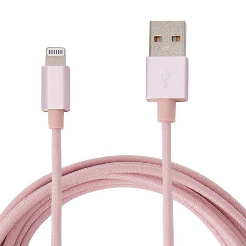 Lightning Cable - 2m Pink Rope - Kmart
