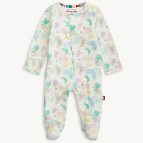 watercolor organic cotton magnetic parent favorite footie – Magnetic Me