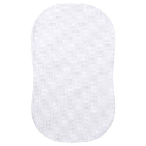 HALO BassiNest Fitted Sheet – 100% Cotton, Soft and Breathable Bassinet Sheet for Babies, 30” x 16” Pre-Shrunk Sheet, Grey Pin Dot