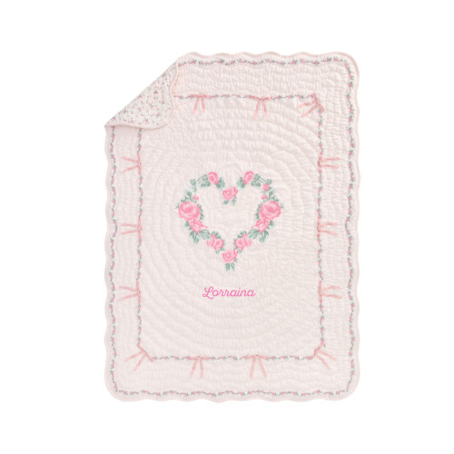 LoveShackFancy Floral Heart Baby Quilt | Pottery Barn Kids