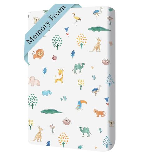 Aloe Cotton Dual Sided Pack and Play Mattress Pad,Mini Crib Mattress Topper 38x24,Breathable Pack N Play Mattresses Memory Foam,Playpen Mattresses for Baby Pack N Play,Portable Crib w/ Washable Cover