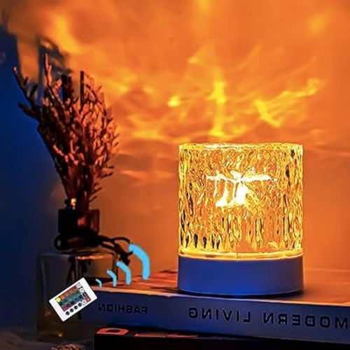 16 Colors Northern Lights Water Ripple Lamp, Ocean Wave Projector Light,Dimmable Water Effect Led Light,Ceiling Projector Lights for Bedroom Office Bar Party Living Room Christmas Gifts