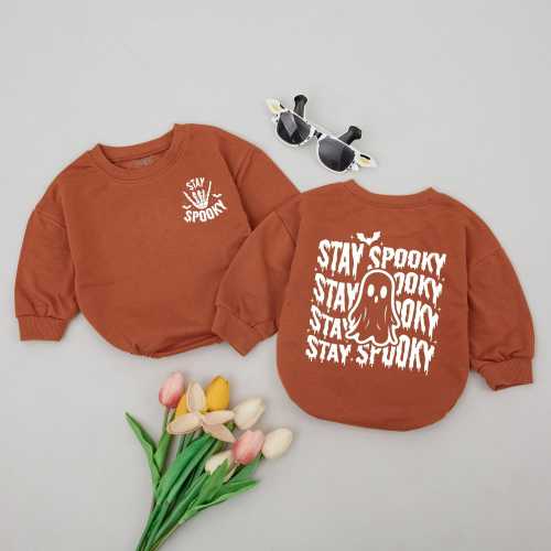 Stay Spooky Halloween Baby Romper, First Halloween Baby Halloween Bodysuit Sweatshirts, Halloween Baby Outfit, Halloween Ghost Baby Clothes