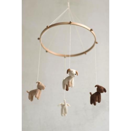 Baby mobile - dog mobile - FLYING PUPPIES- baby shower gift - nursery mobile - baby crib mobile