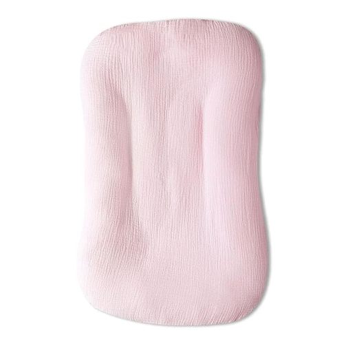 Hooyax Muslin Baby Lounger Cover Soft Organic Cotton Slipcover Fits Newborn Lounger for Baby Boys and Girls (Pink)