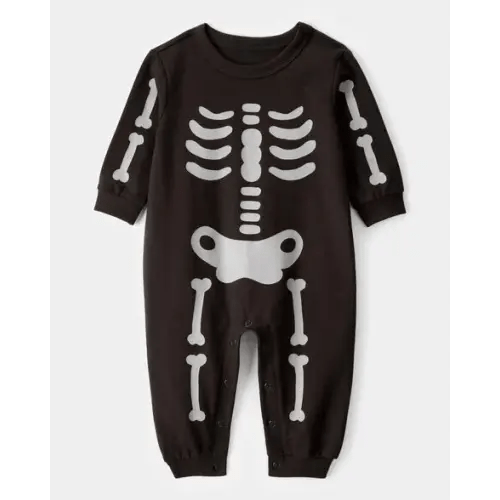 Baby Skeleton Long-Sleeve Jumpsuit - Black - Carter's | Carter's