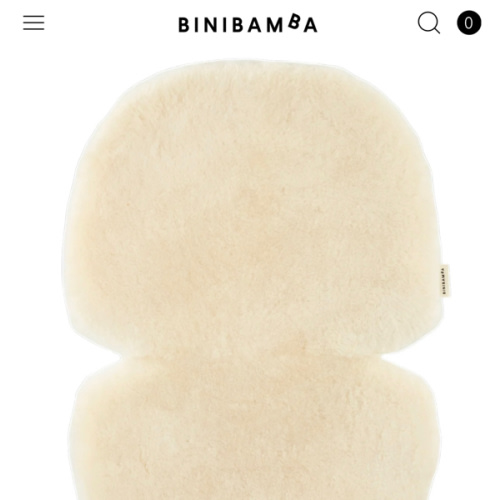 BINIBAMBA Milk Sheepskin Buggy Liner for Prams