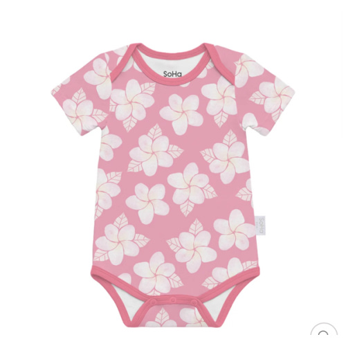 Plumerias Pink Onesie