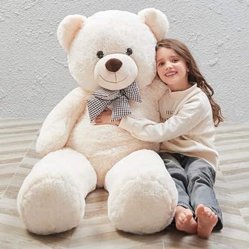 MaoGoLan 47 Inch Giant Teddy Bear, Classic Beige Plush Gift