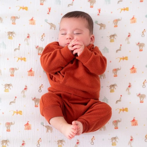 essentials cotton muslin crib sheet