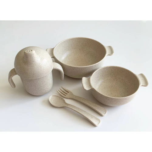 Biodegradable Wheat Straw Kids Feeding Set - 5Pcs – Bee Like Kids