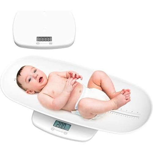 Momcozy Multi-Functional Baby Scale for Toddler, Children, Pet, Adult, Removable Scales for Body Weight & Height Measurement, Perspectives Switch, 5 Units, Digital LED Screen, Auto-Off, Up to 330lb