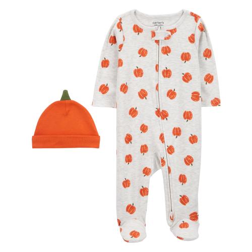 Carter's Child of Mine Baby Unisex Halloween Sleep N Play and Hat, 2-Piece, Sizes Preemie-6/9 Months
