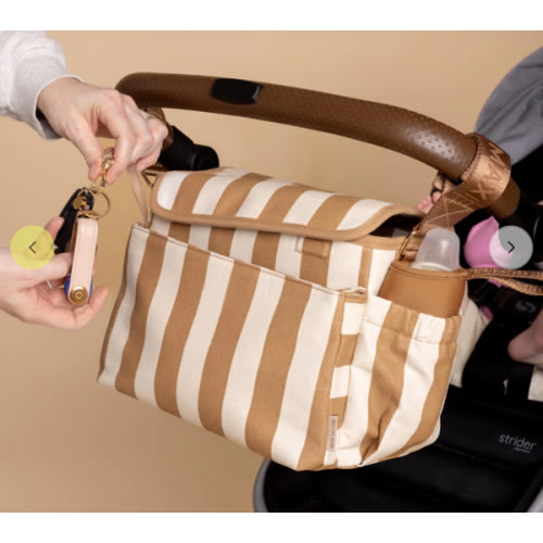 Carryall Pram Caddy -- Tan Stripe – BON MAXIE