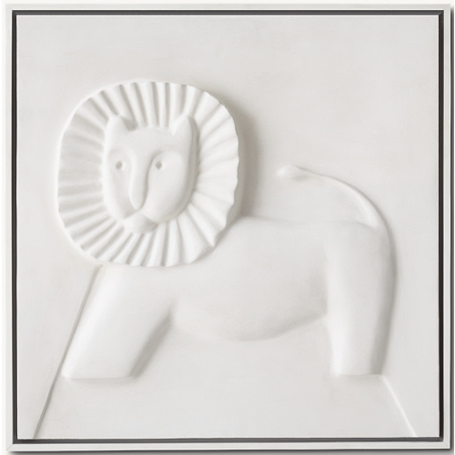 Safari Animal Bas-Relief Wall Art - Lion | RH Baby & Child