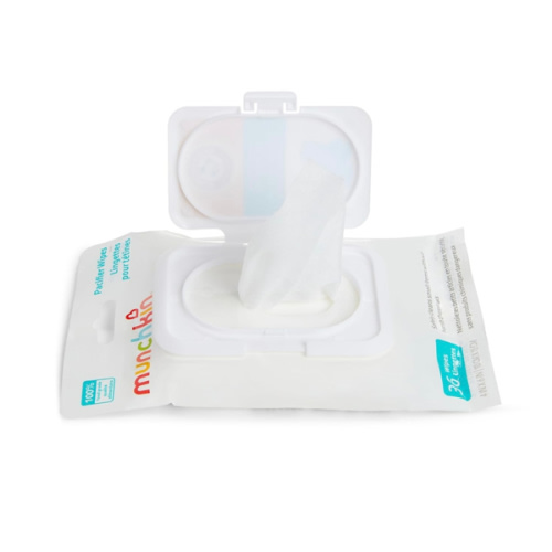 Munchkin Arm & Hammer Pacifier Wipes - Safely Cleans Breast Pump Parts and Feeding Essentials for Baby and Toddler, 1 Pack, 36 Wipes